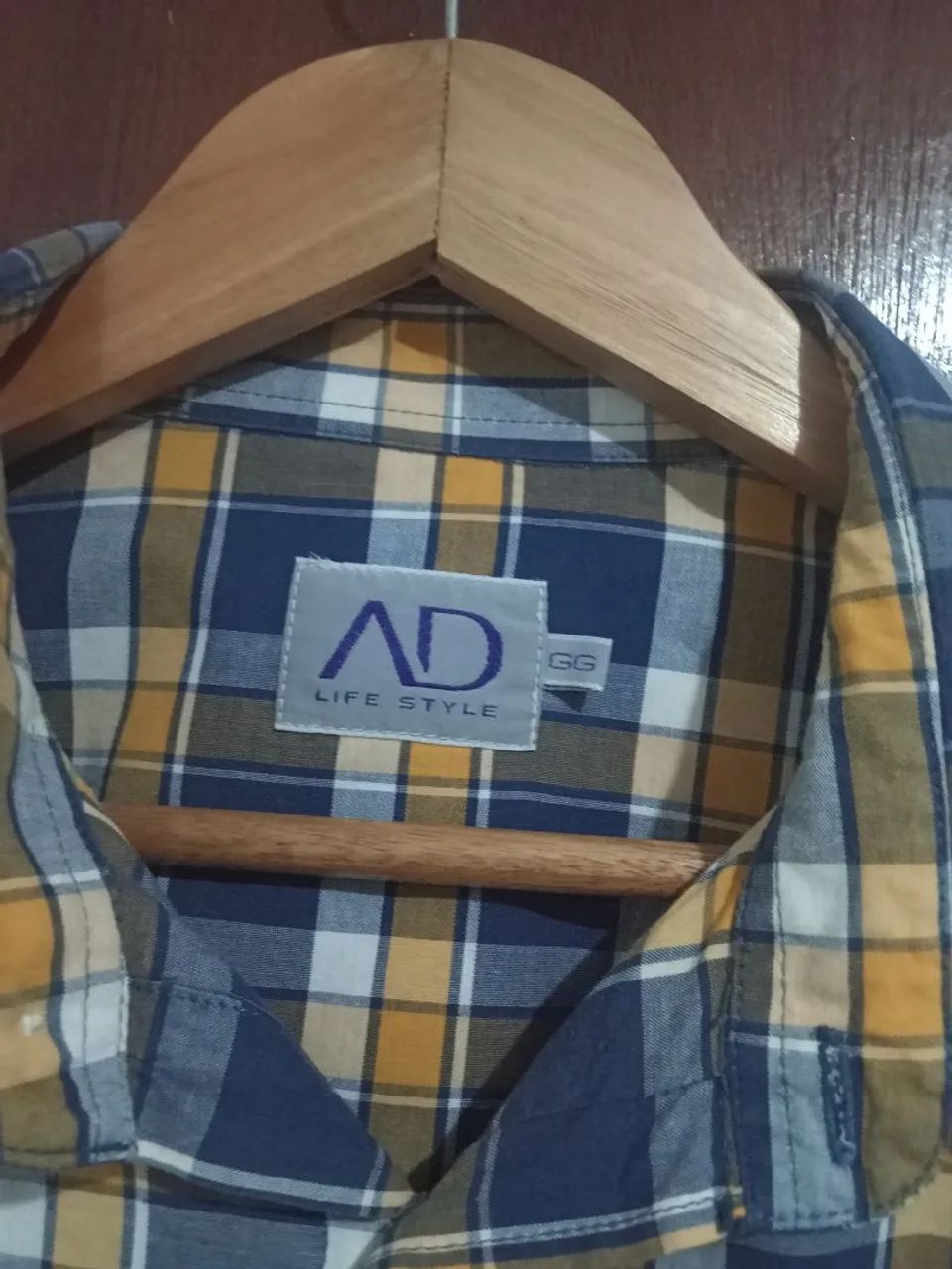 Blusa xadrez usada da marca AD.linda e confortável tecido algodão macio 