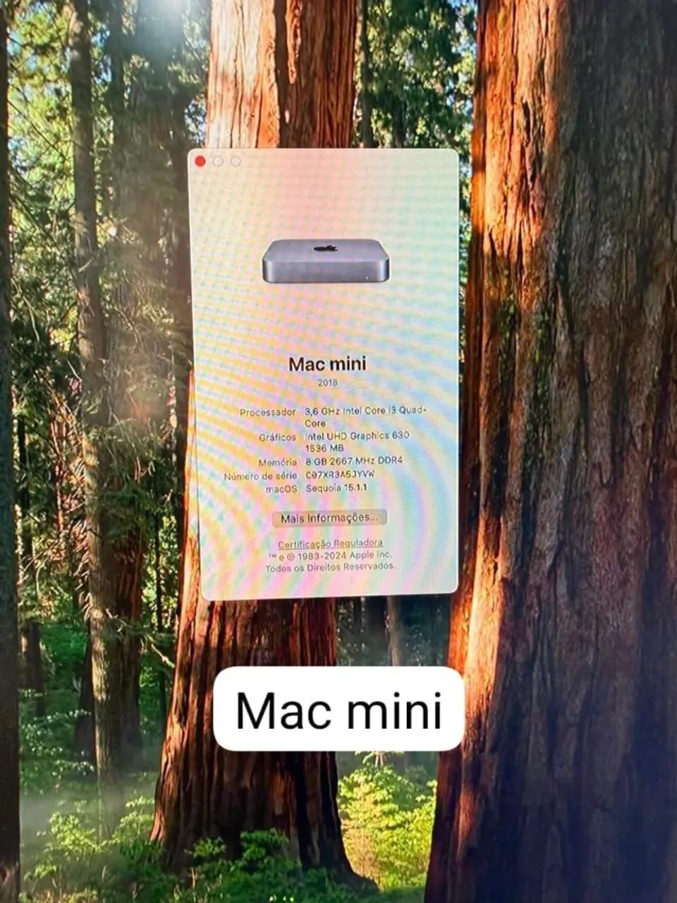 Mac Mini 2018 i3 8gb 128gb SSD - Aceito Troca - Foto 4