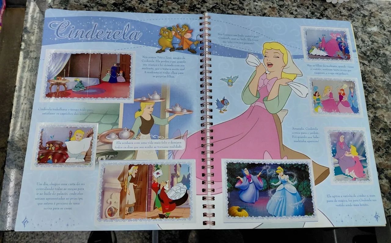 ALBUM FIGURINHA DISNEY PRINCESAS COMPLETO COLADO 2006 - Foto 5