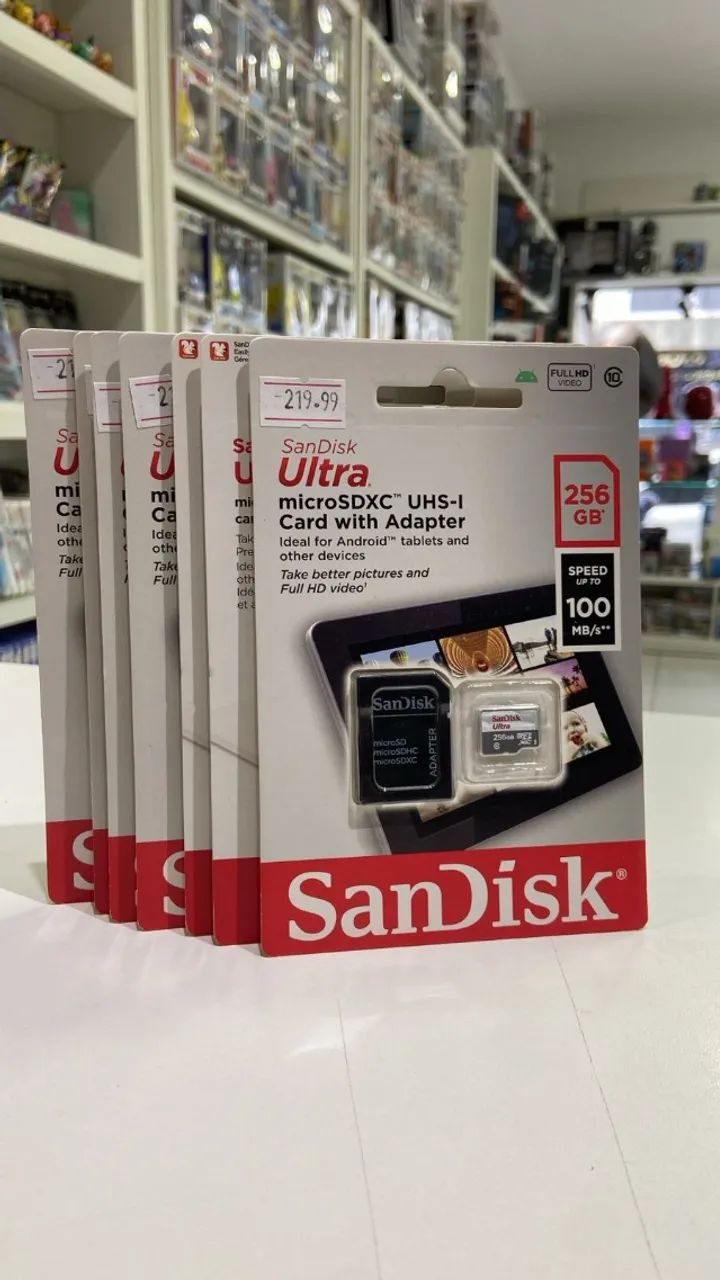 CARTAO MICRO SD 256GB SANDISK ORIGINAL