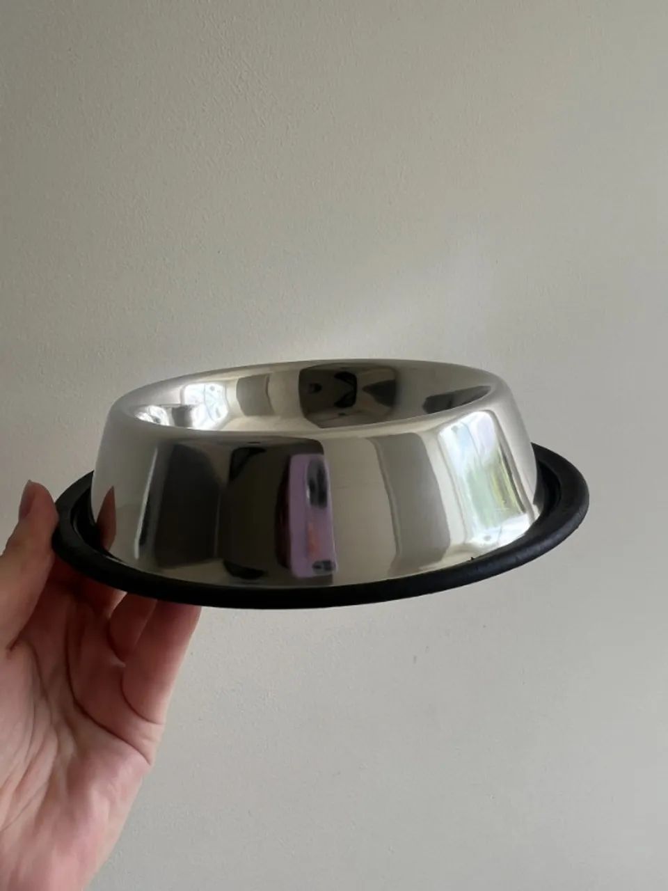 Comedouro Inox Chalesco 480ml Antiderrapante - Foto 3