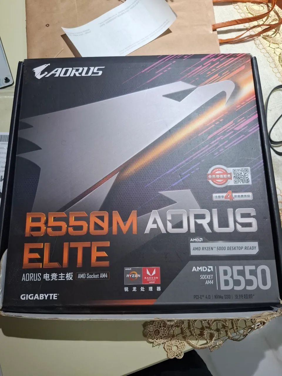 Placa mãe b550m Aorus elite com defeito  - Foto 2