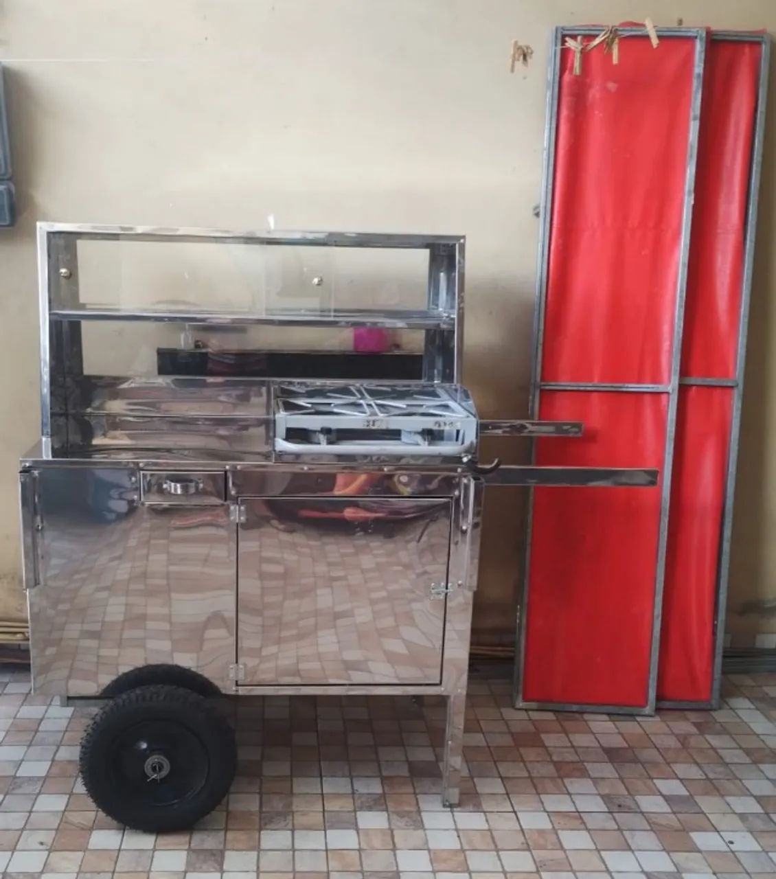 Carrinho de Tapioca em Inox Com Cobertura - NOVO - Foto 5