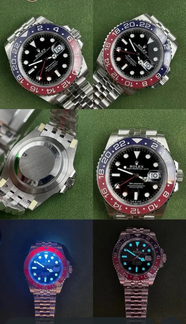 Relógio gmt Pepsi automático clean