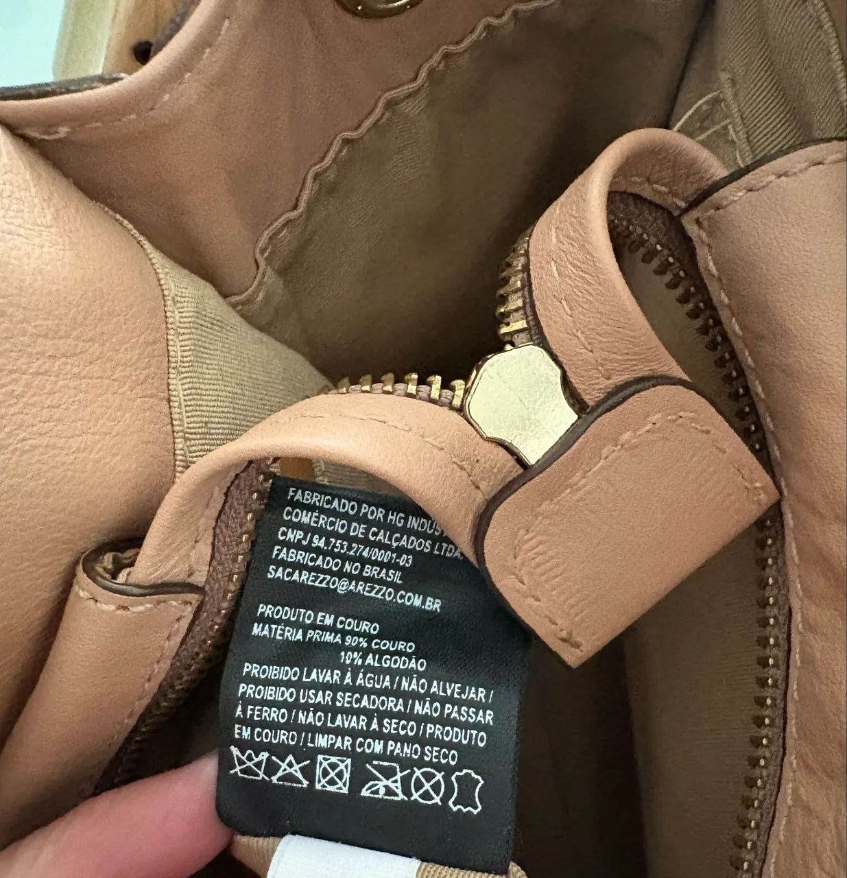 Bolsa Arezzo rose de couro legítimo  - Foto 4