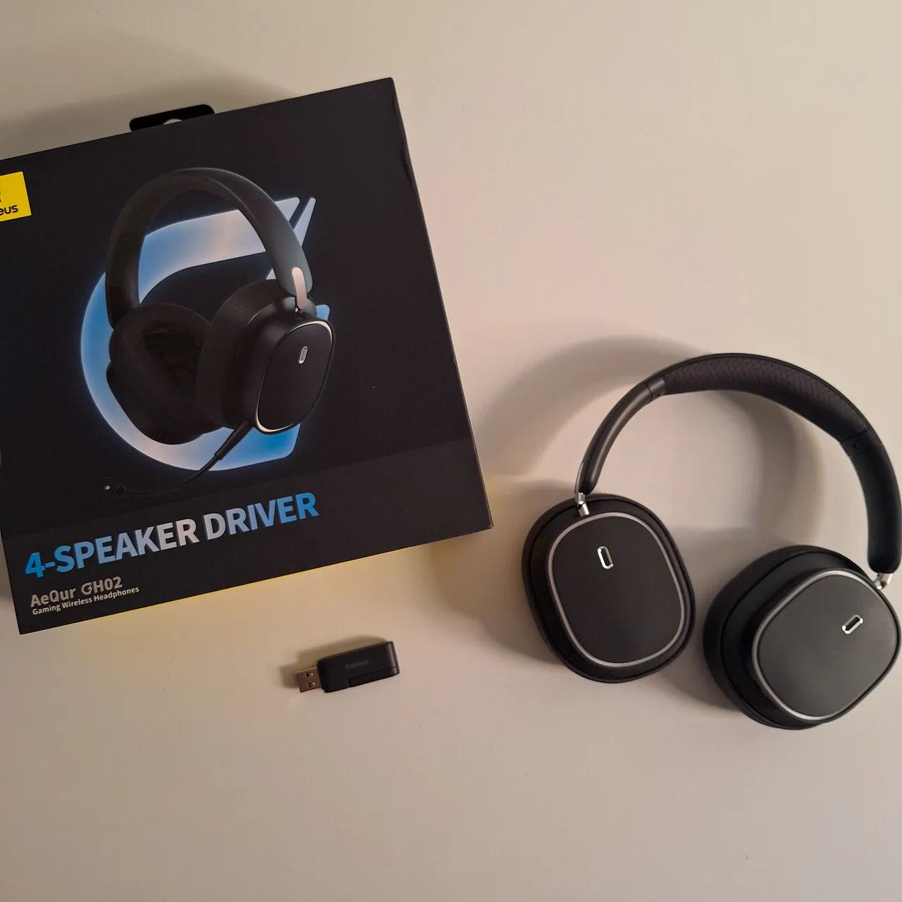 Headset Gamer Baseus GH02 - Com Microfone - Bt5.3 - Driver 40mm - Sem Fio