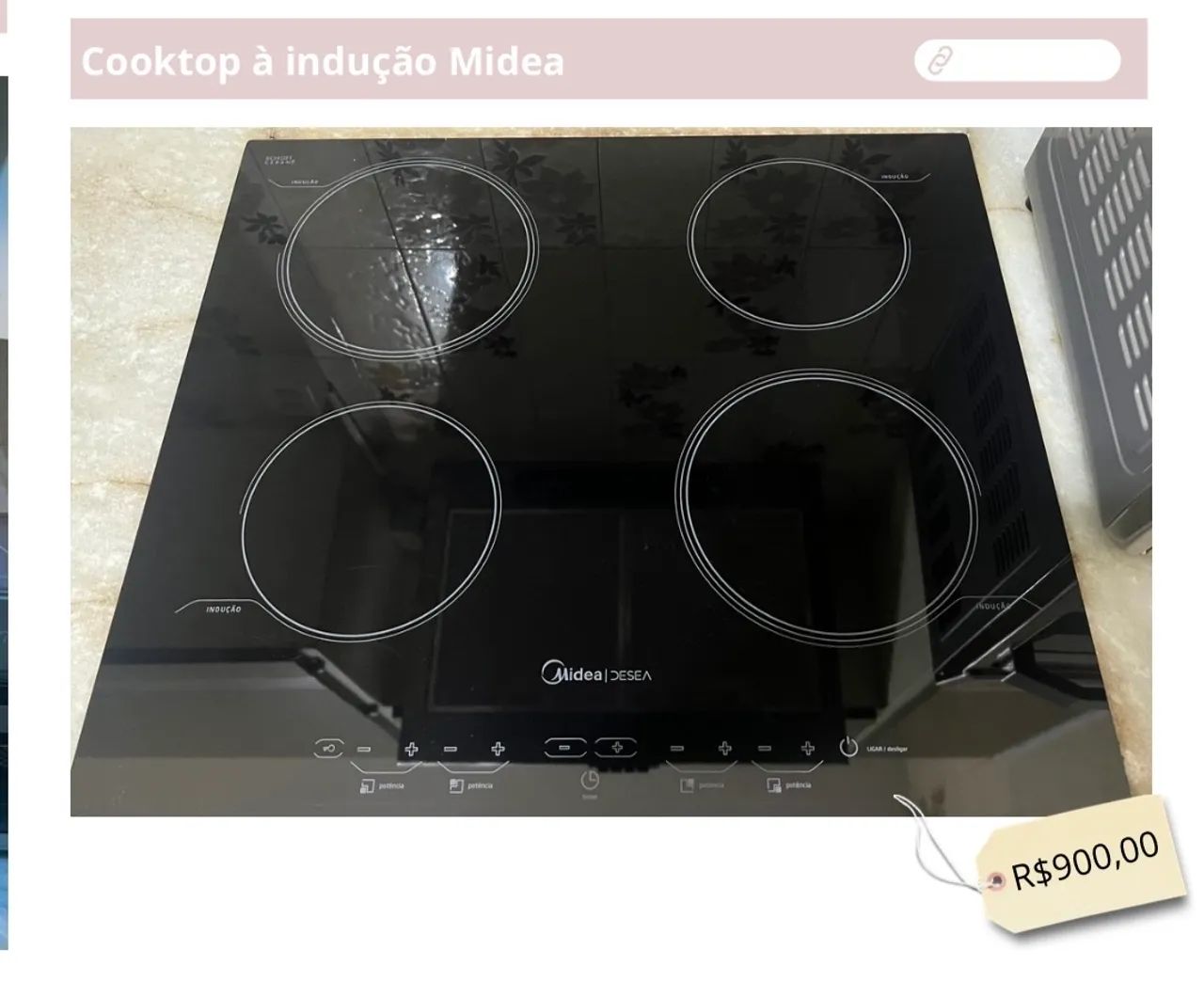 Fogão de indução midea 