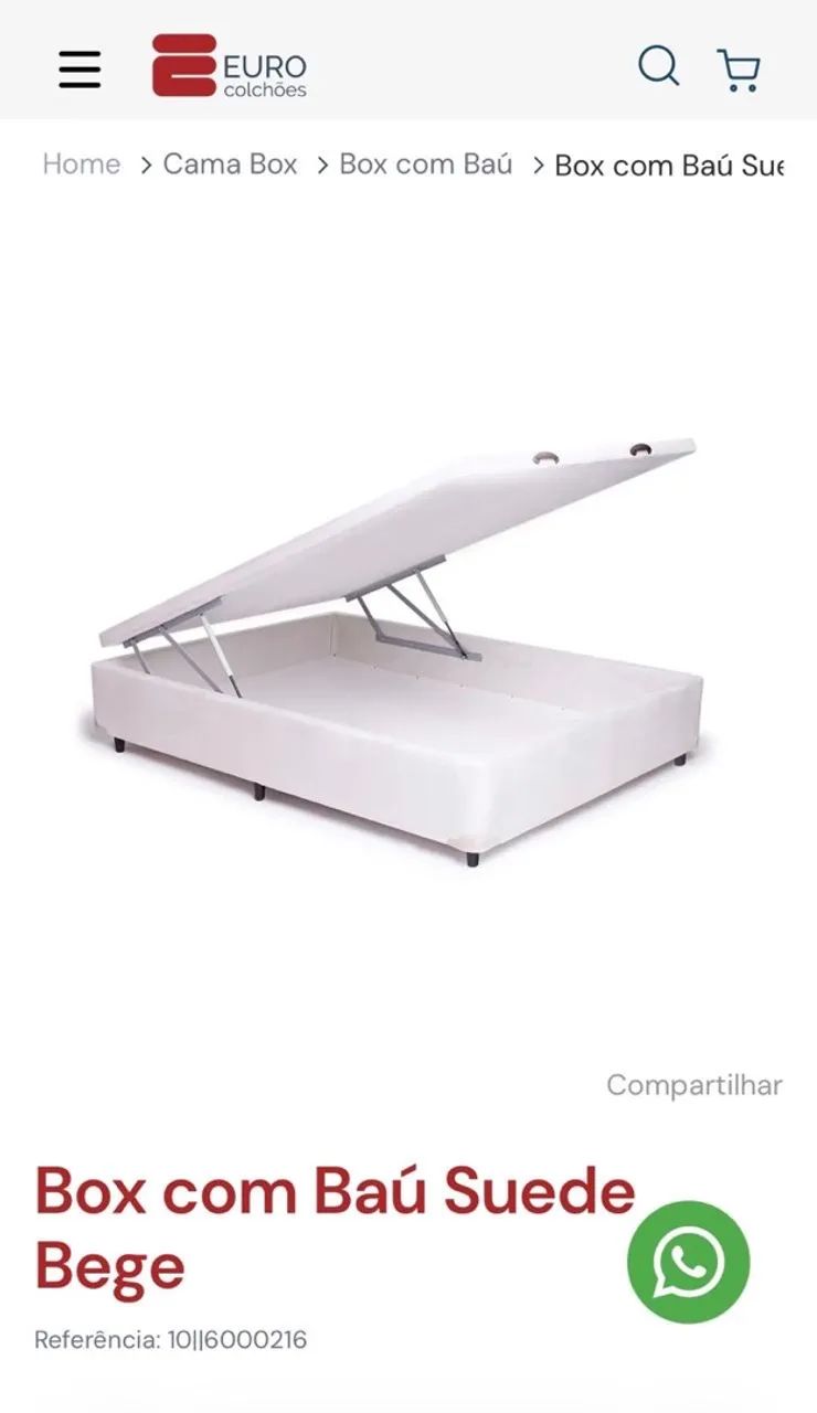 Cama Box Solteirão/Viuvo + Colchão Macio  - Eurocolchões 