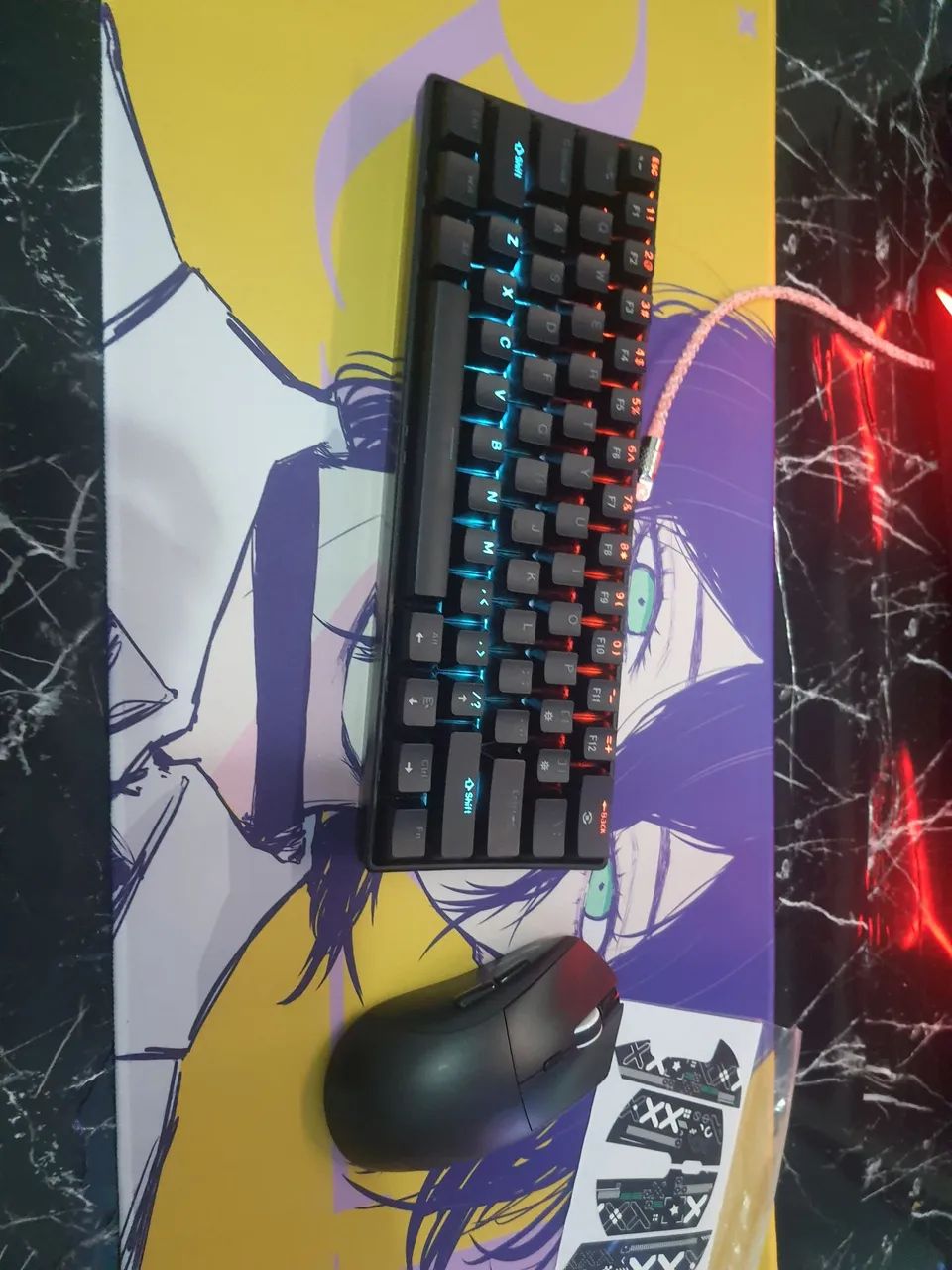 Kit teclado mouse barato e mouse pad - Foto 3