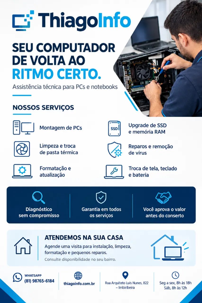 Assistência Técnica em PC e Notebook | Formatação, SSD e Manutenção