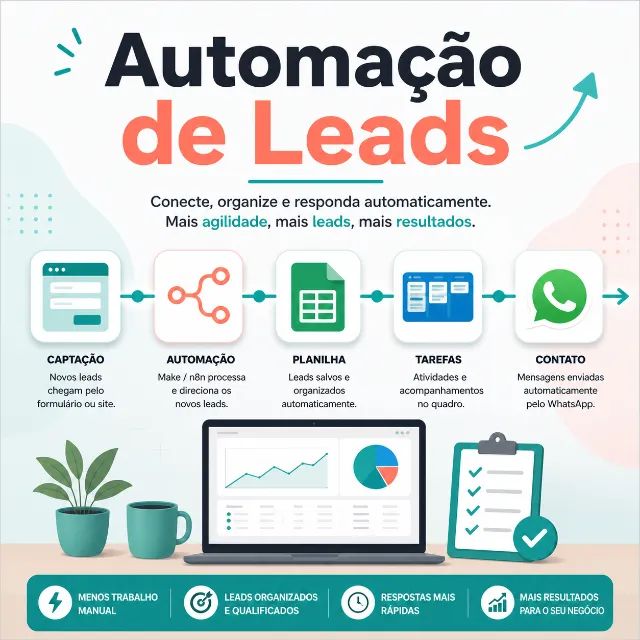 Automação de leads, WhatsApp, Excel e Trello