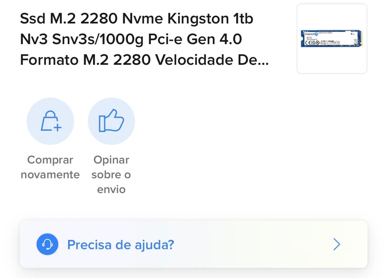 SSD M2 Kingston Nv3 1tb PS5 e PC 6000mb - Foto 5