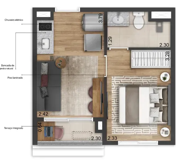 PLANTA 32m²
