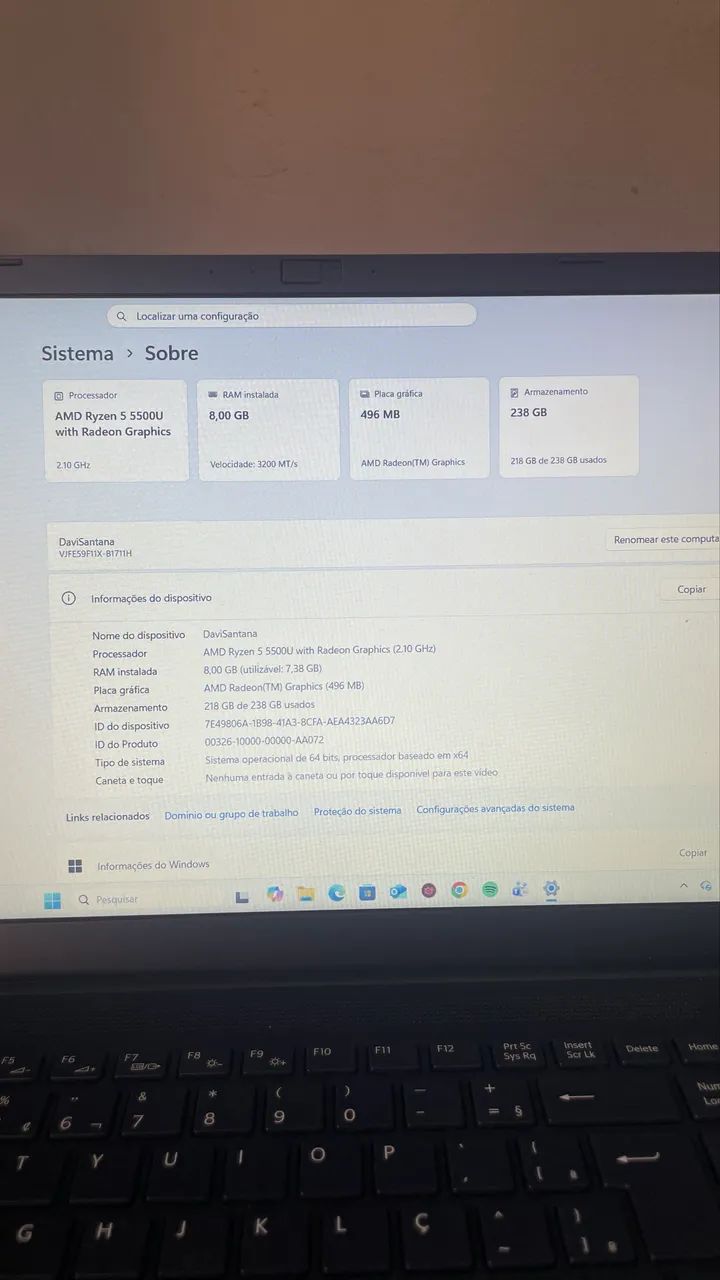 Notebook vaio ryzen 5, 8gb - Foto 2