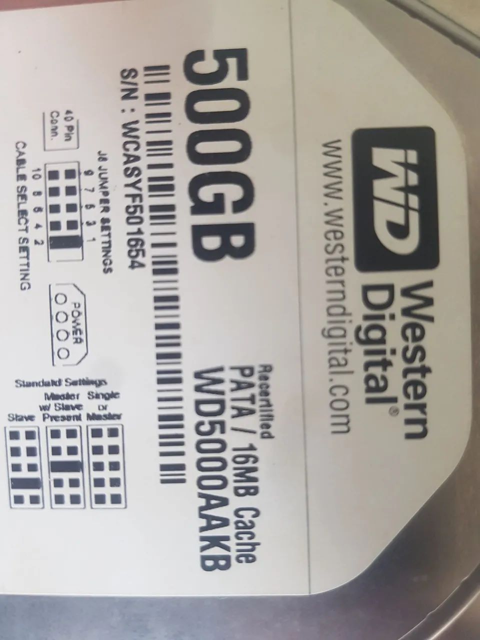 HD IDE 500gb WESTERN DIGITAL  - Foto 5