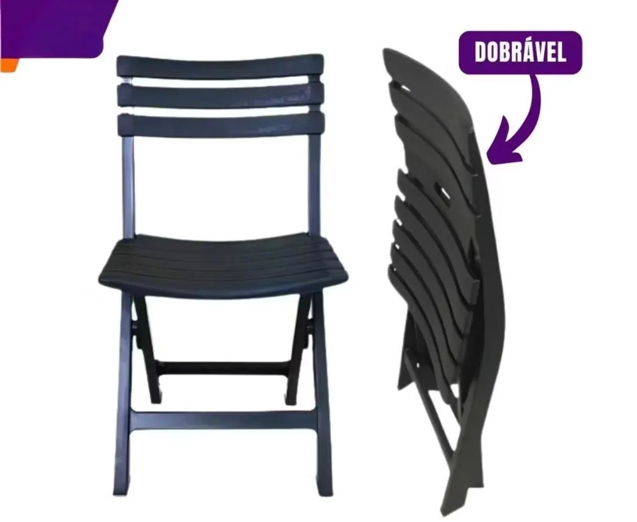 Mesa dobrável + 4 cadeiras - Foto 4