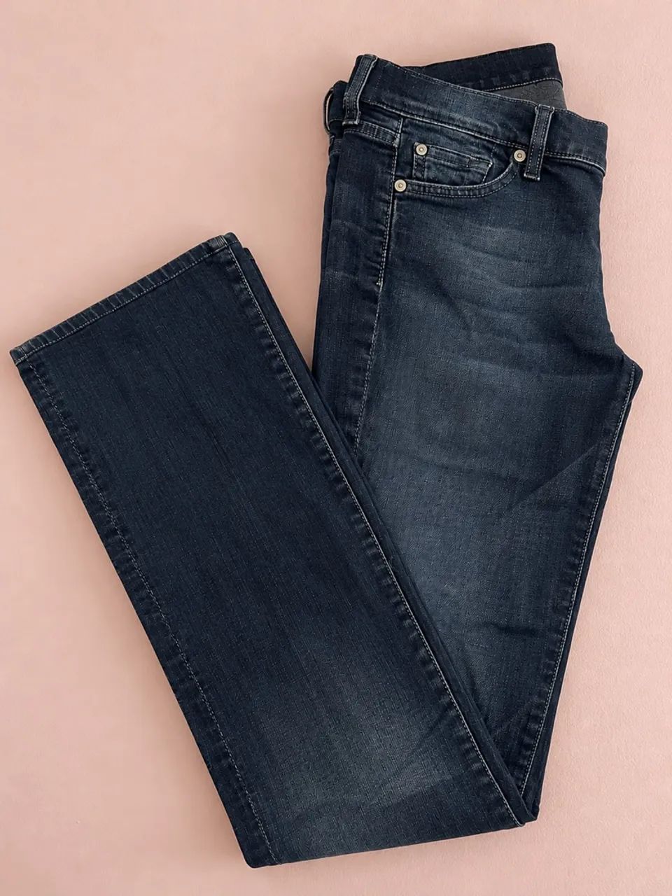 Calça Jeans 7 for all mankind azul Cintura baixa 
