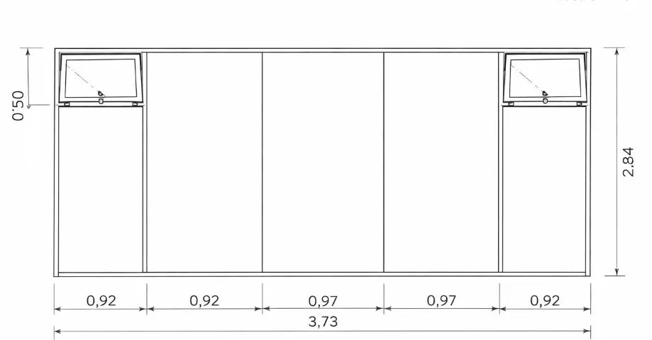 Painéis de vidro temperado com película 