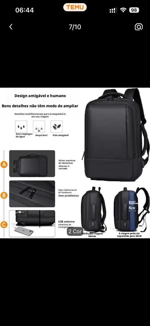 Mochila Nova Top e de excelente qualidade - Foto 2