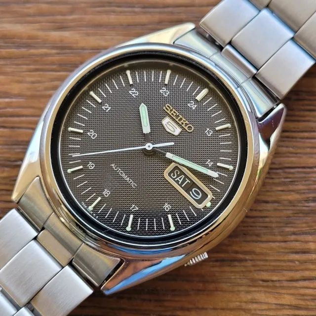 Relógio Seiko 5 Honeycomb Dial Automático 7s26 Anos 2000