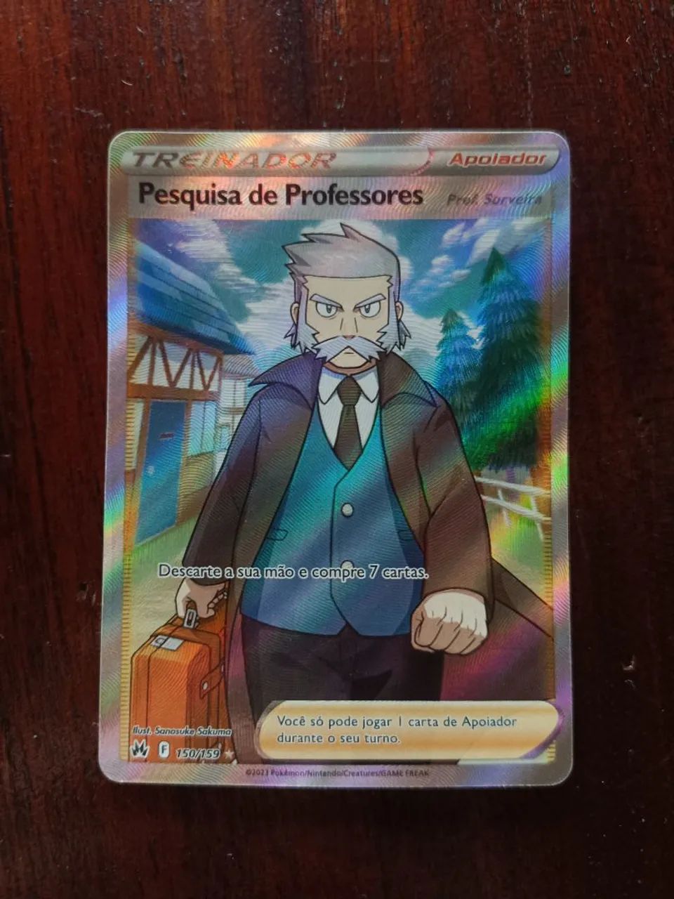 Carta pokémon pesquisa de professores 