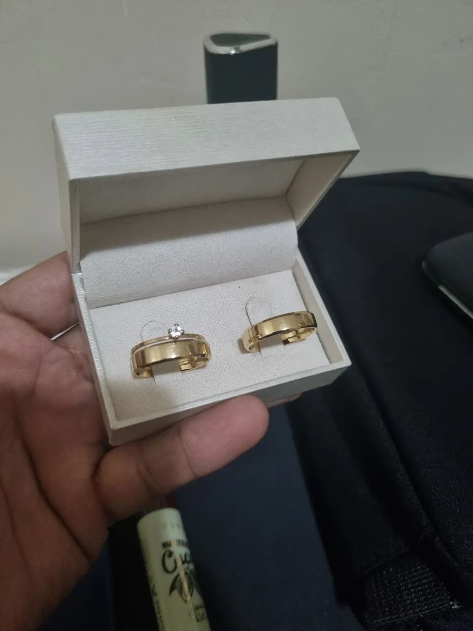 Aliança banhada a ouro  - Foto 5