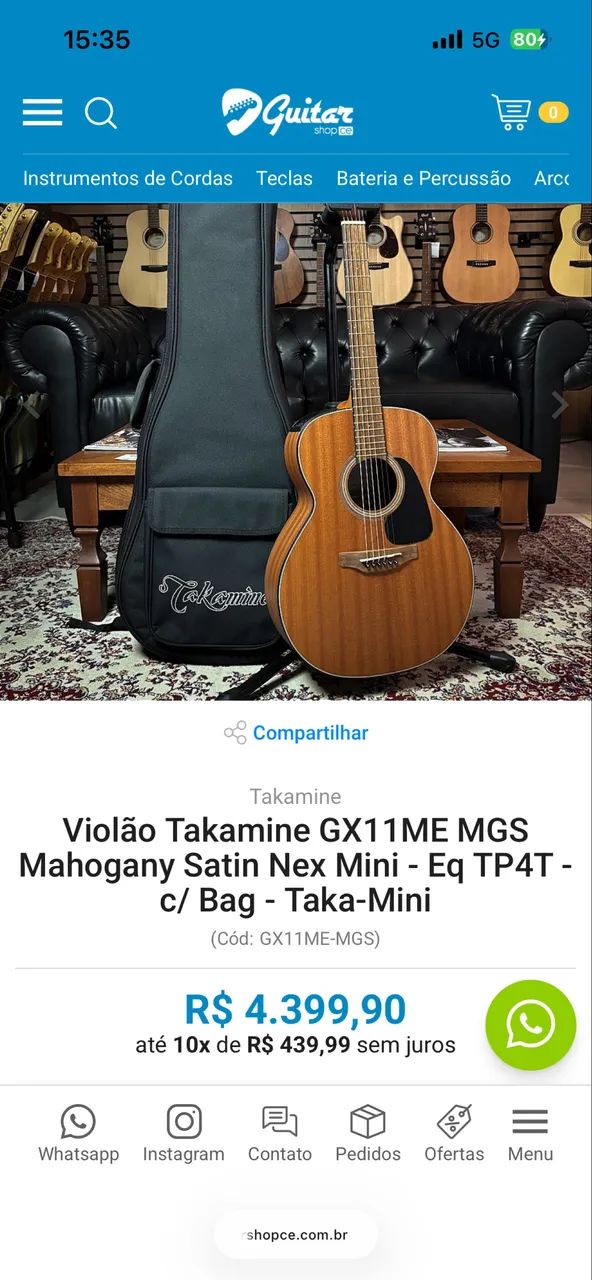 Violão Takamine GX11ME - Foto 2