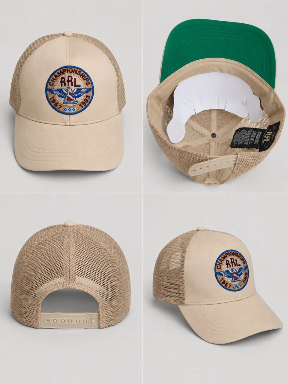 Boné Estilo Trucker Championships Bege