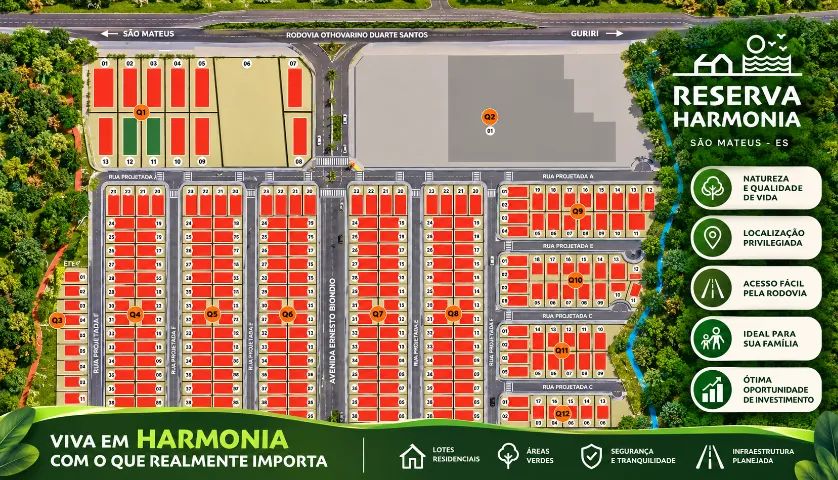 Terreno 200m² - Reserva Harmonia