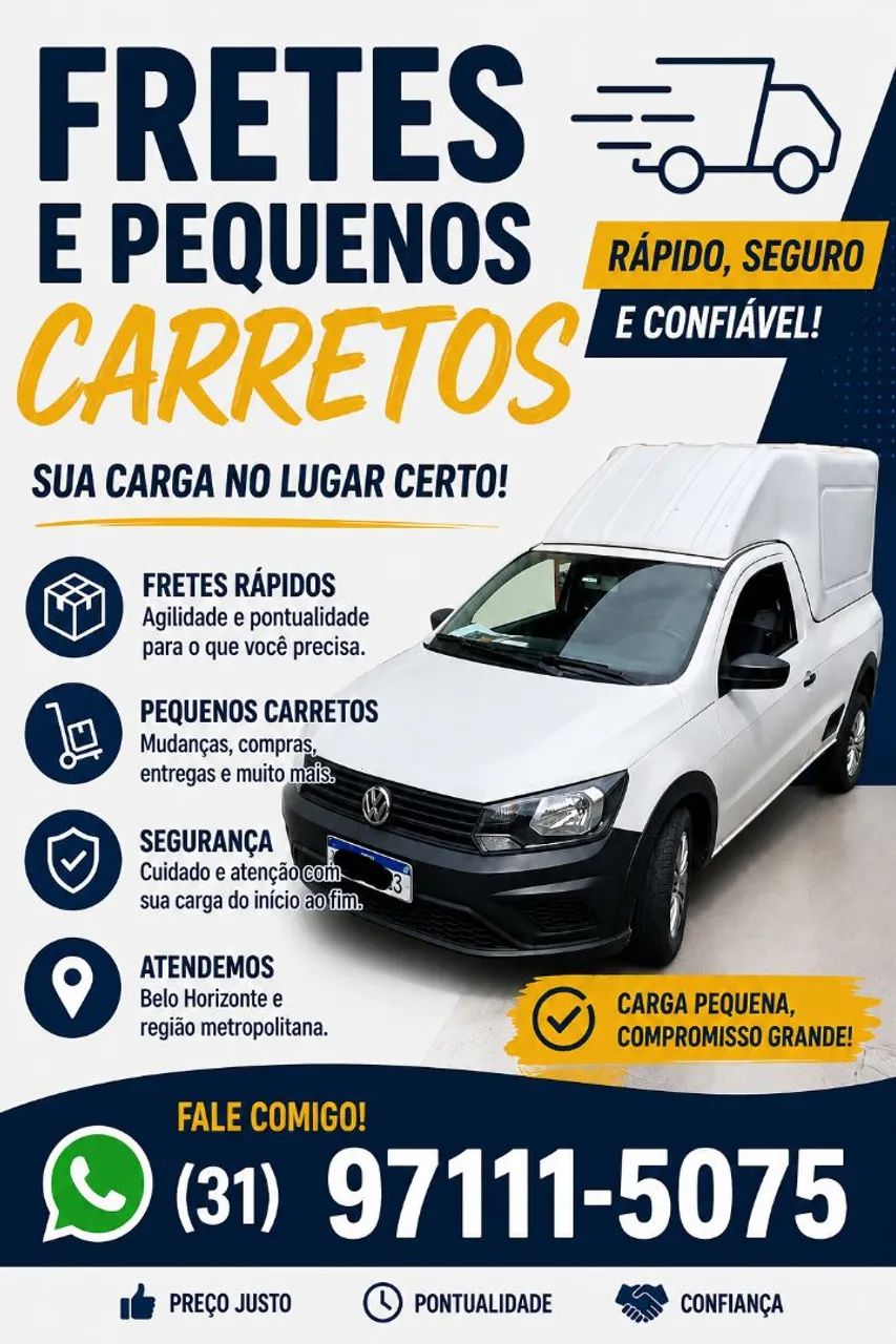 Faço carreto 24hrs 