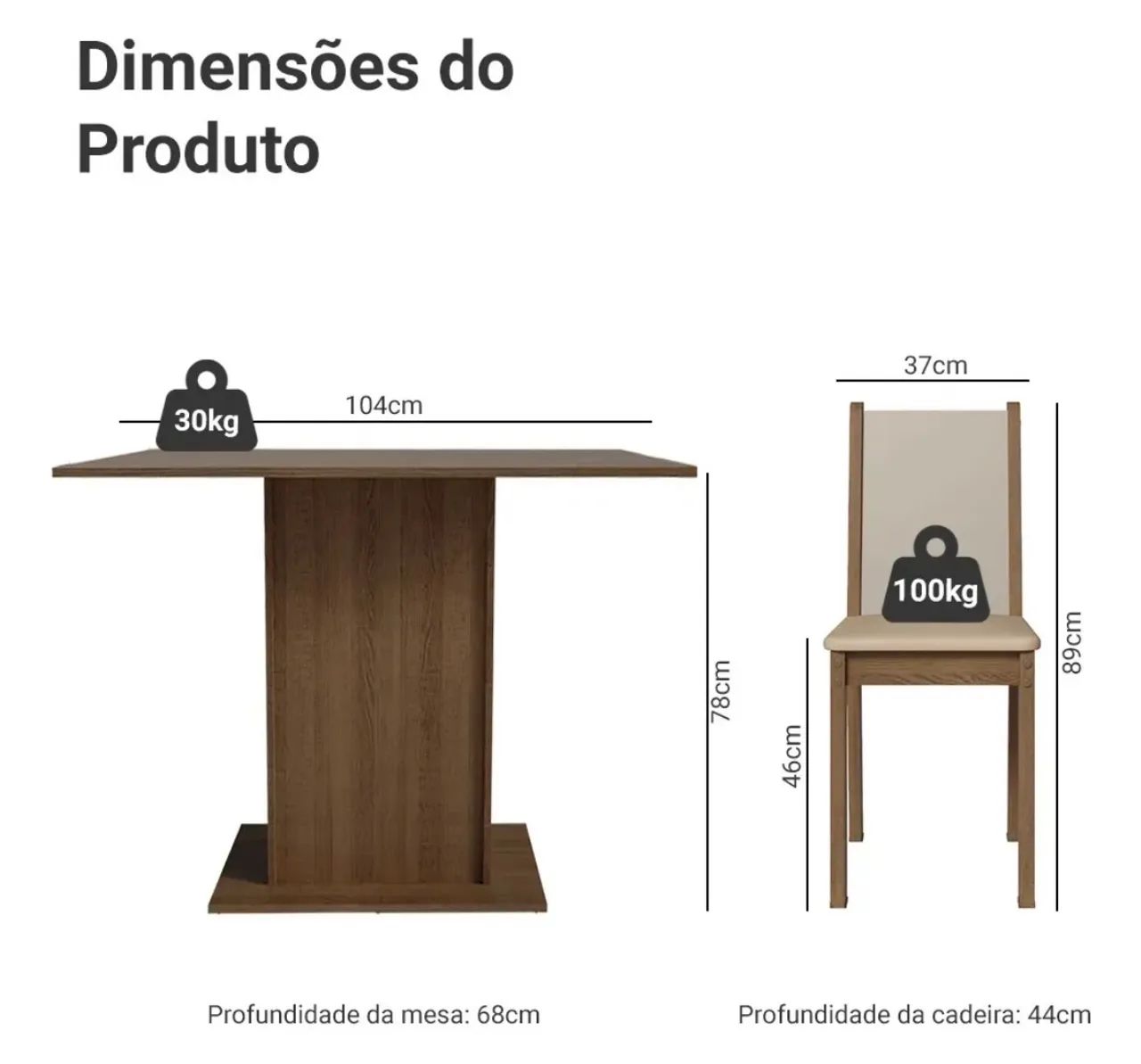 Mesa com 4 cadeiras  - Foto 2