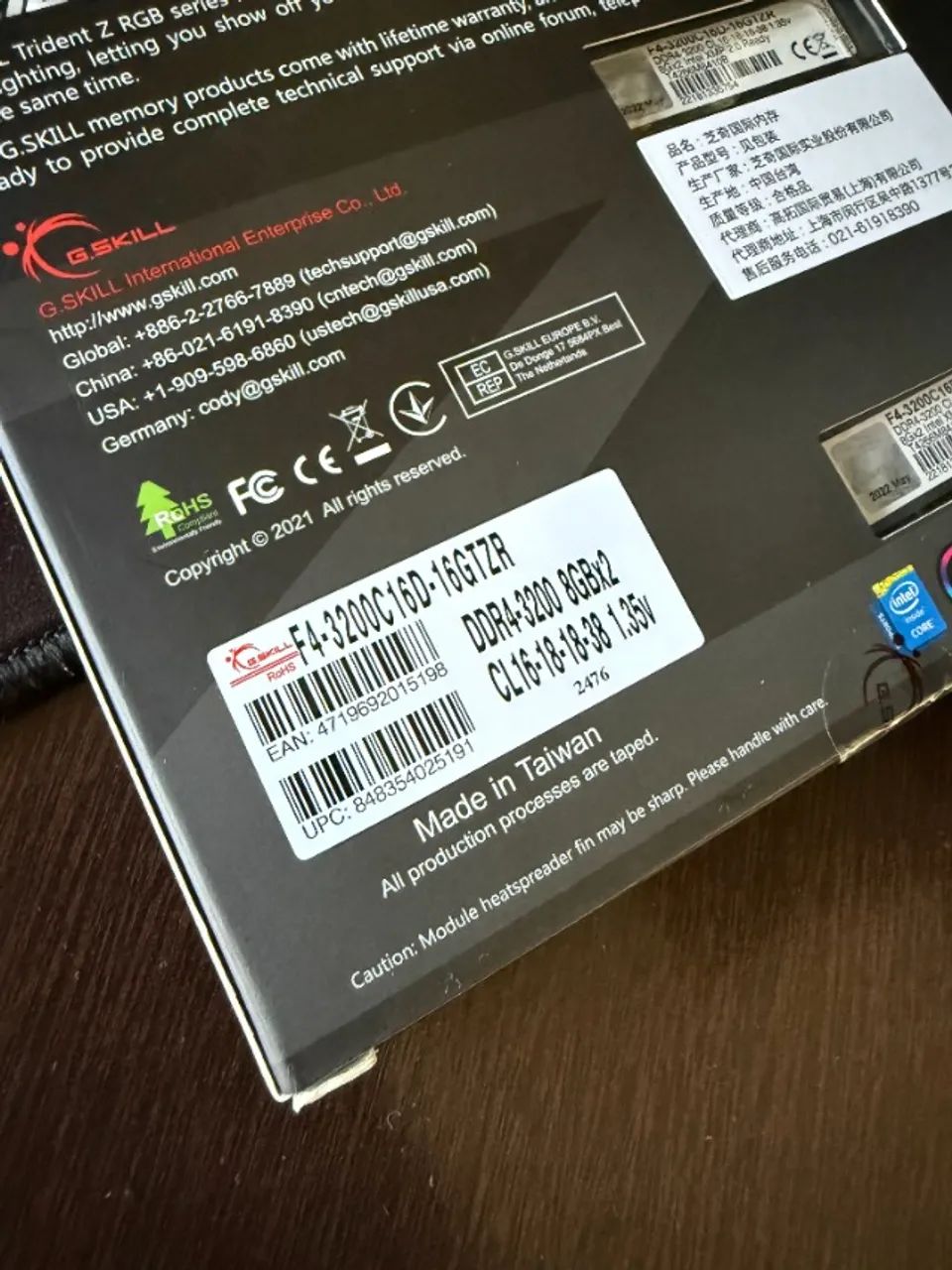 Memoria ram ddr4 gskill tridentz rgb 2x8gb 3200 - Foto 2