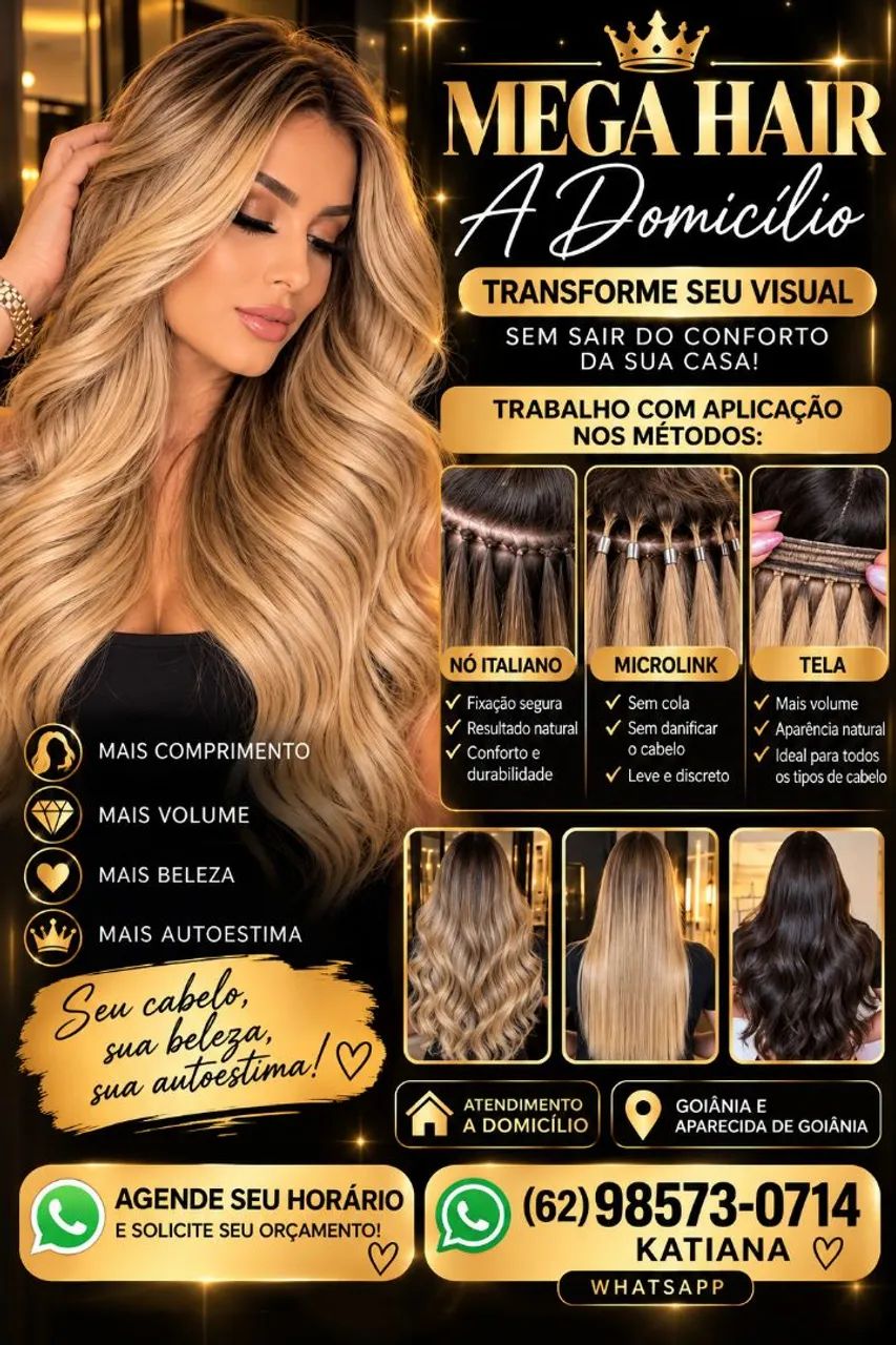 Mega hair a domicílio 