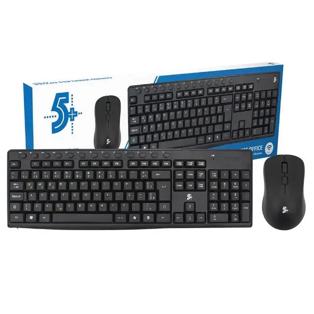 Kit Teclado e Mouse Sem Fio Wireless Multimedia 5+ - Foto 4