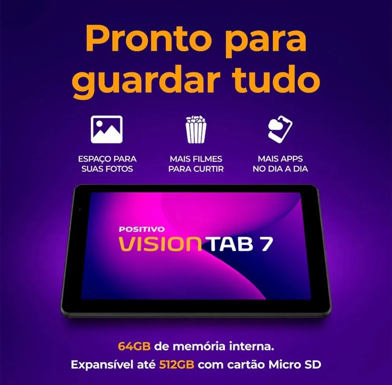 TABLET POSITIVO VISION TAB 7 - ANDROID 14 GO - Foto 2