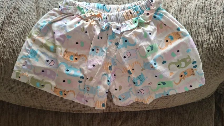 Short Infantil Menina Estampa Elefantinhos Tam 8