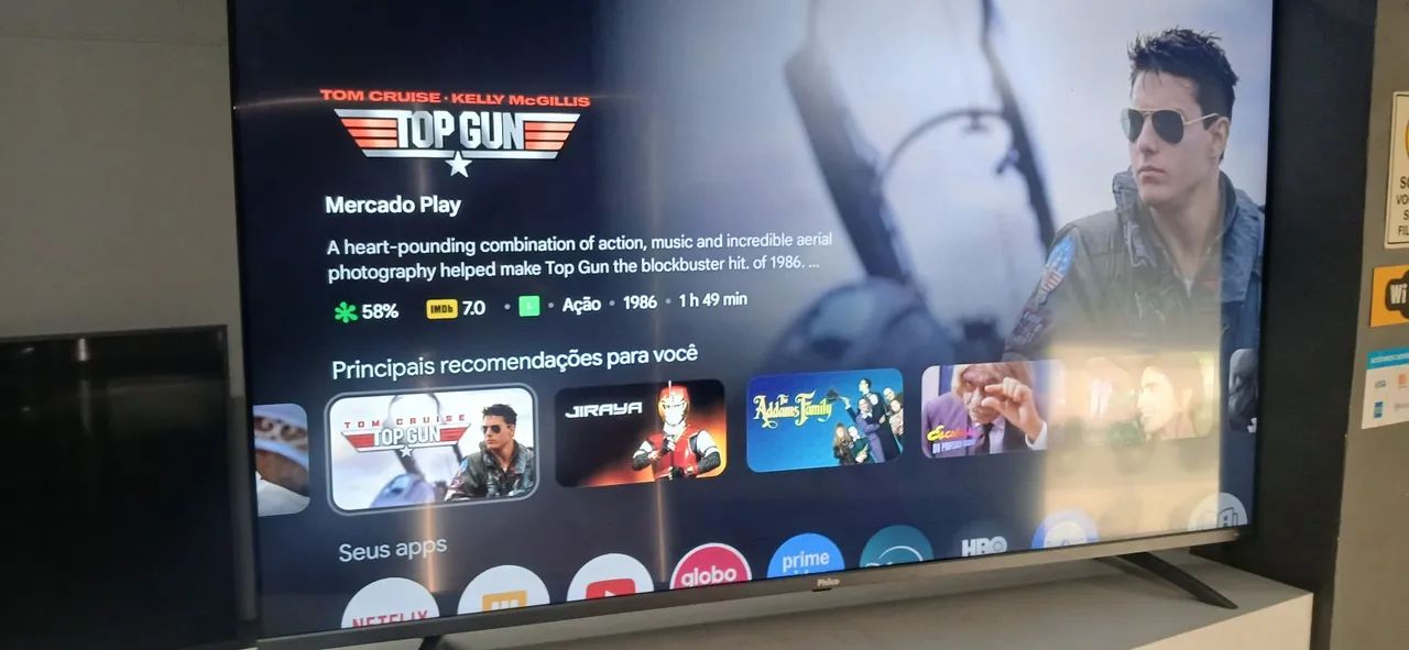 Tv philco 58 polegadas 4k Android Bluetooth Cromecast aceito cartão leia o anúncio todo 