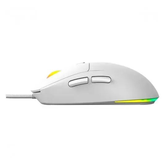 Mouse Gamer PCYes Basaran White Ghost RGB, 12400DPI, 6 Botões - Foto 2