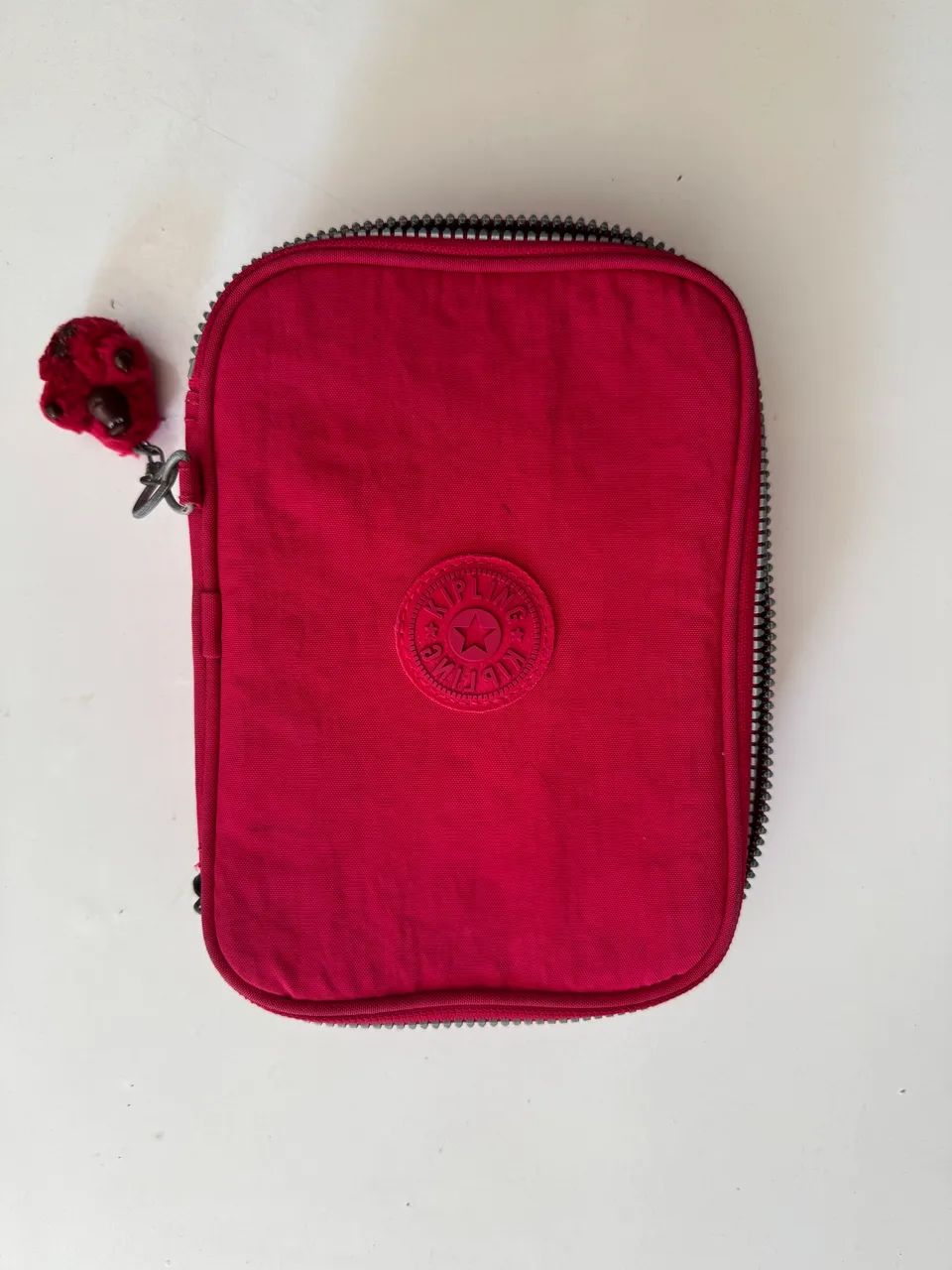 Estojo Kipling Rosa/Vermelho