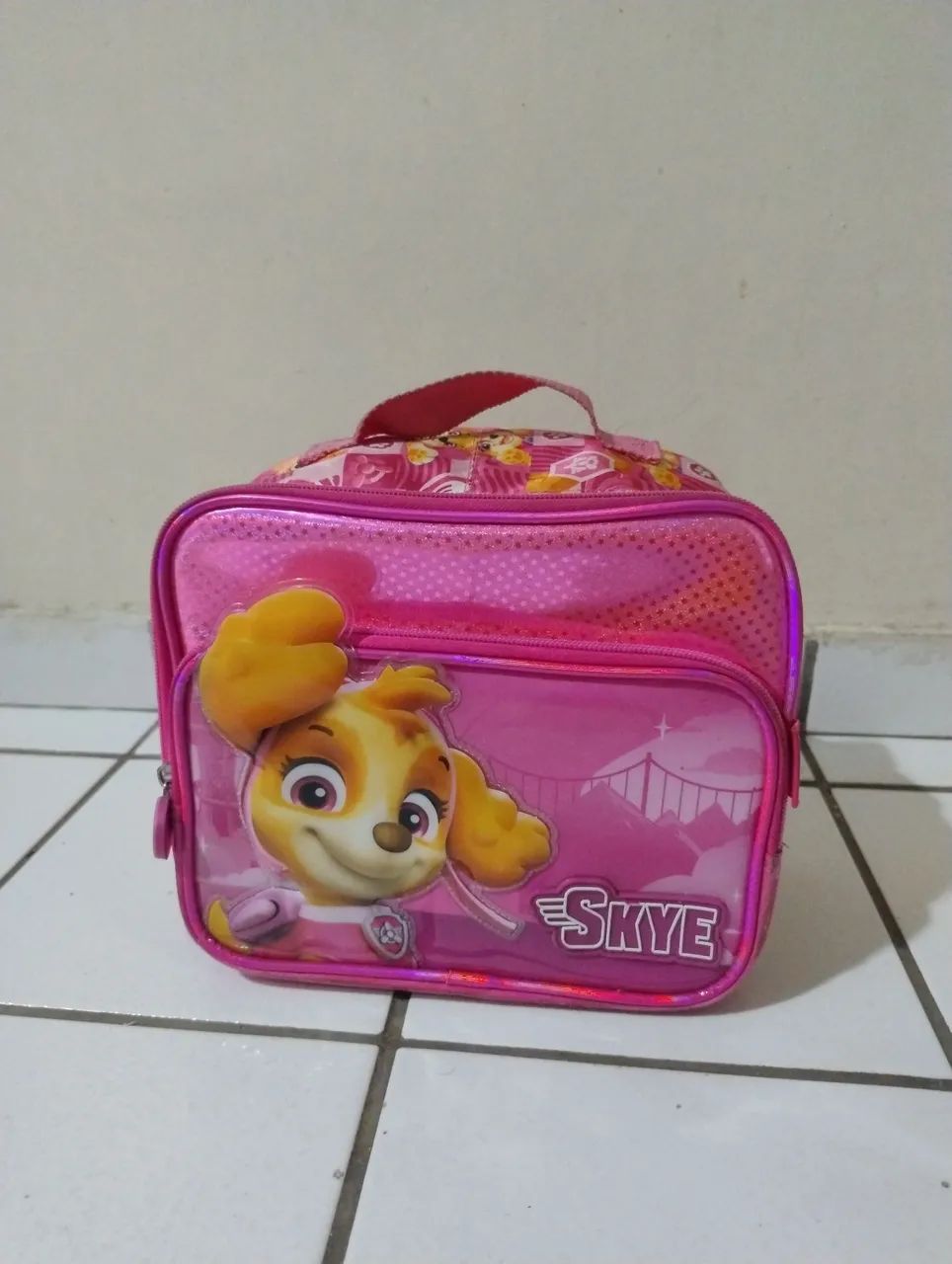 Mochila escolar de rodinhas e lancheira termica Bagaggio - menina - Skye rosa - Foto 3
