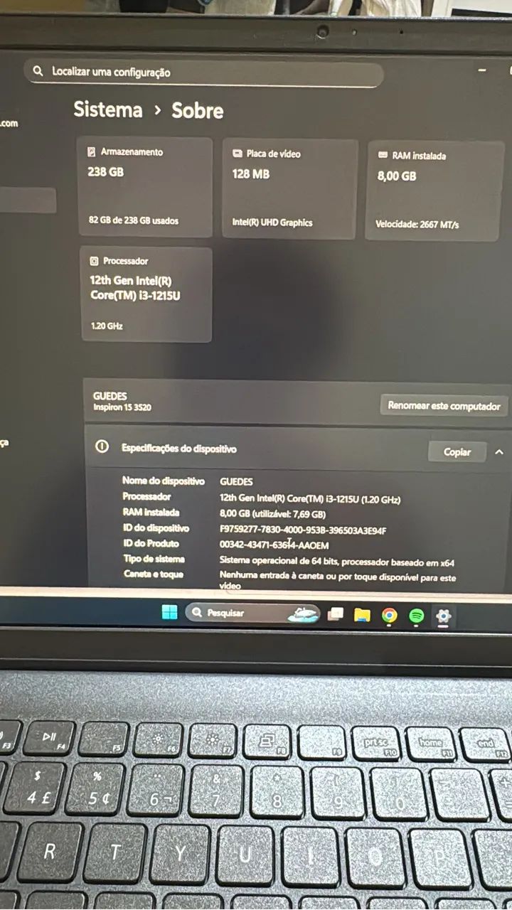 Notebook DELL Inspirion 15 3520  - Foto 4