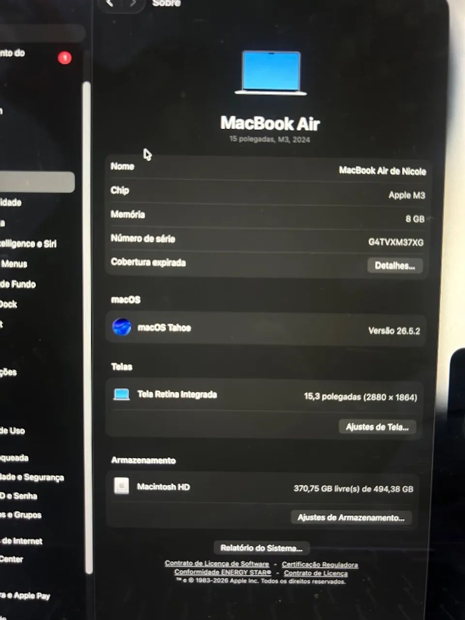 Macbook Air M3 15 polegadas  - Foto 3