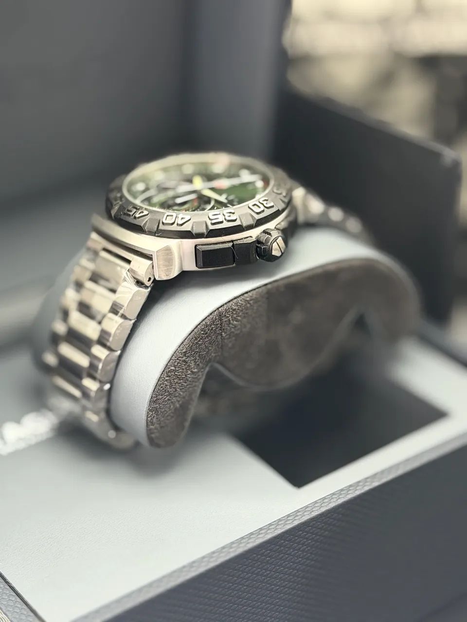 Relogio Tag H. Formula 1 - Verde - Cronógrafo - Top - Quartzo - 43mm - Safira - Foto 2