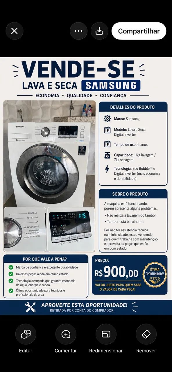 Lava e Seca Samsung - Foto 4
