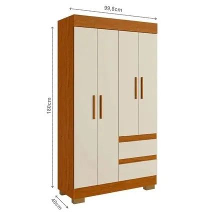 Guarda-roupa solteiro com pés _ Entrega grátis Fortaleza - Foto 4