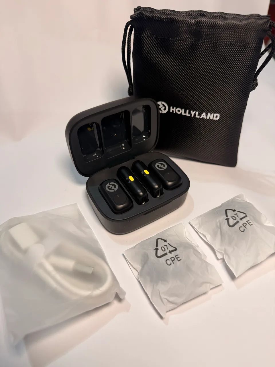 Microfone Hollyland Lark A1Duo Combo Duplo - USB C e Lightning (Preto) - Foto 5