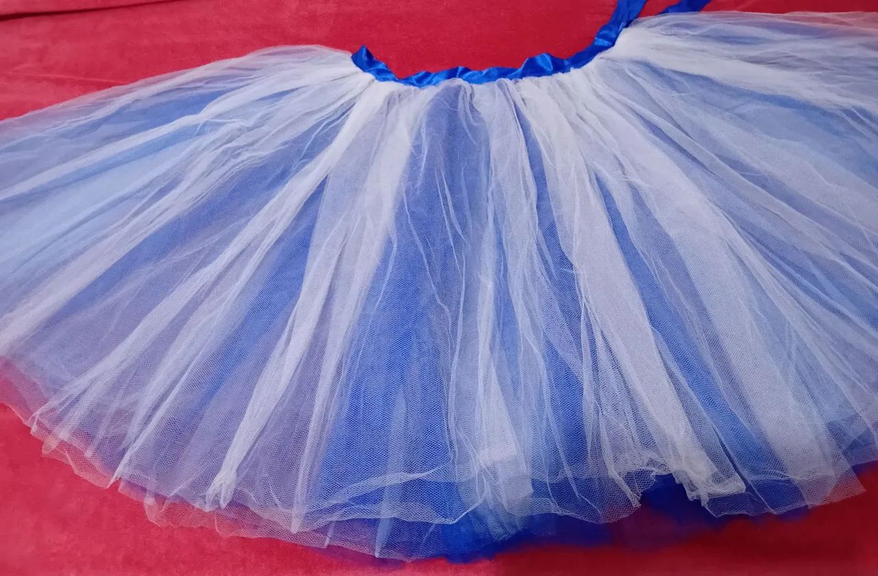 Saia de tule adulto com duas cores   - Foto 3