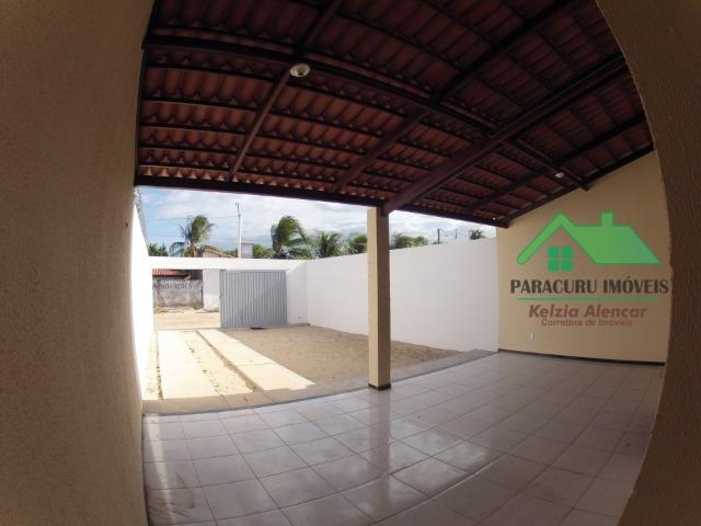 Ampla casa nova de três quartos financiada em Paracuru - Foto 14