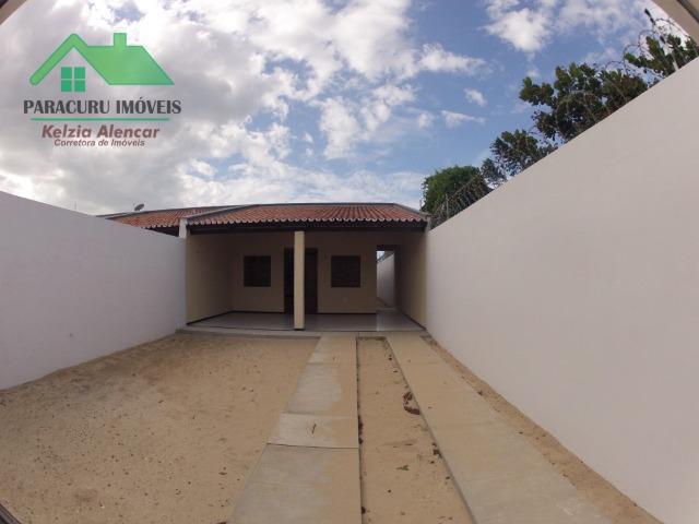 Ampla casa nova de três quartos financiada em Paracuru - Foto 2