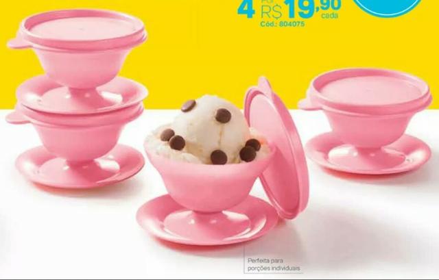 Conjunto de tacinhas Tupperware
